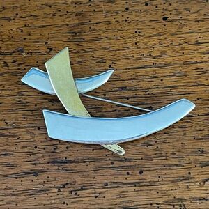 Vintage Mexico TD-62 925 Sterling Silver Brooch Pin Womens Jewelry Minimalist